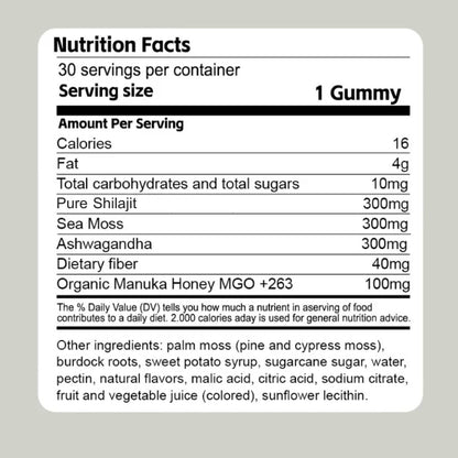 Gummies 3 in 1 : Shilajit - Ashwagandha - Sea Moss